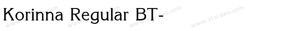 Korinna Regular BT字体转换